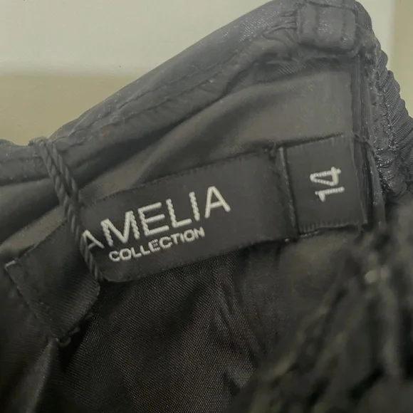 NWT Amelia Collection Black Dress Juniors Size 14 - Picture 5 of 8